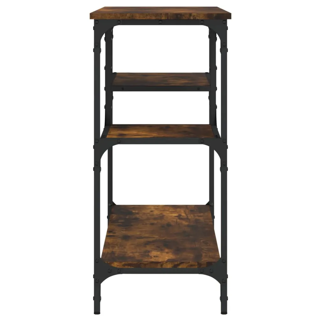 Console Table with Shelves Black 39.4"x13.8"x29.5"