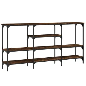 Console Table with Shelves Hallway Living Room Narrow Engineered Wood