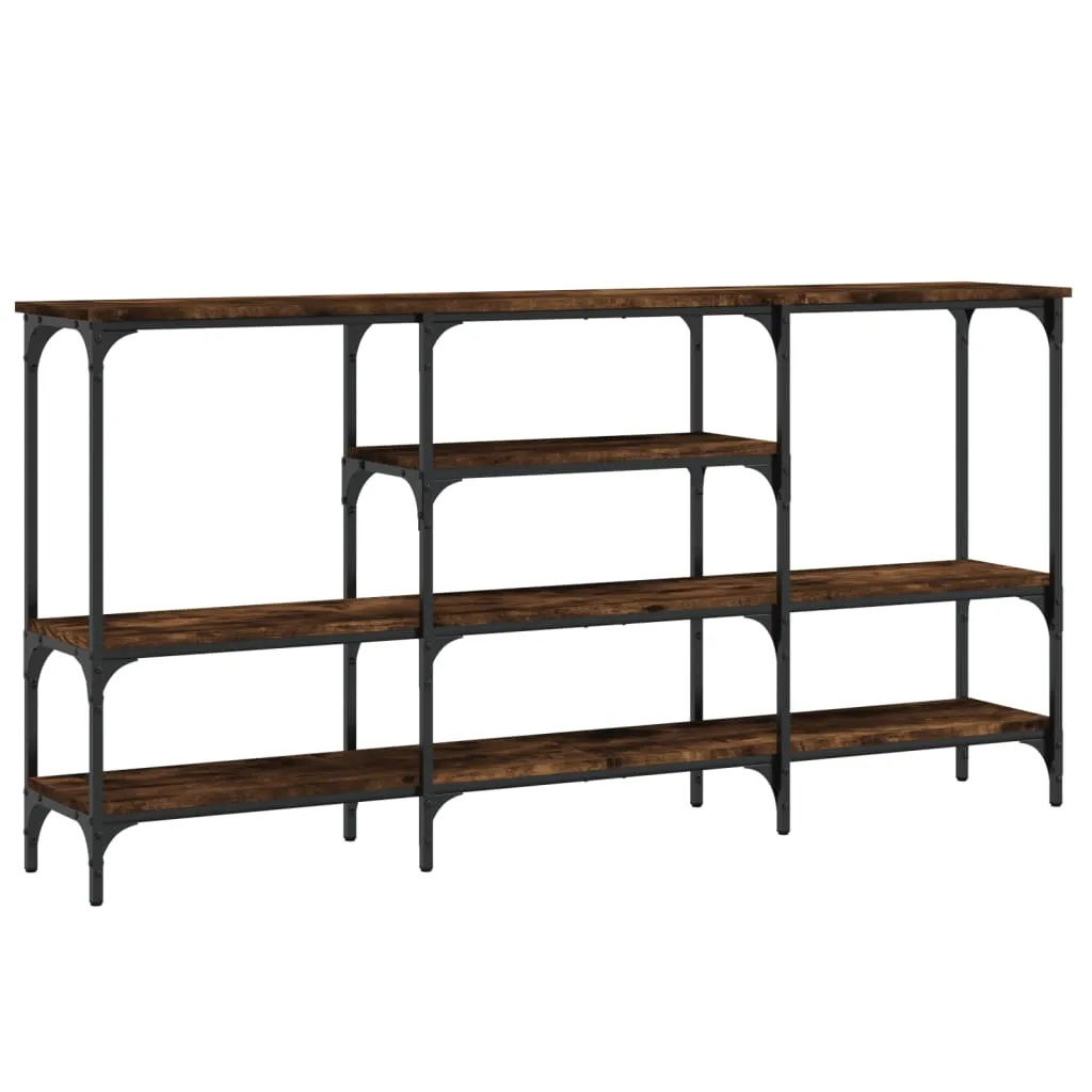 Console Table with Shelves Hallway Living Room Narrow Engineered Wood