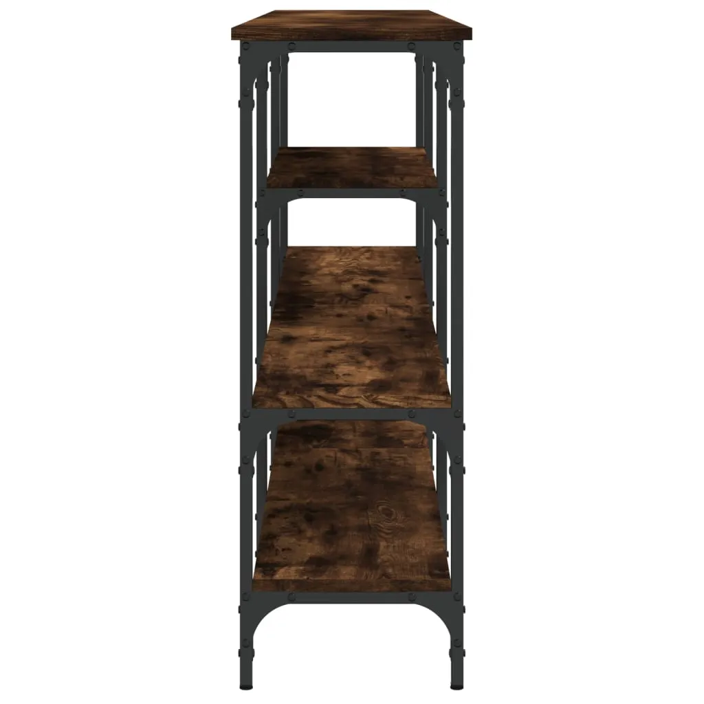 Console Table with Shelves Hallway Living Room Narrow Engineered Wood
