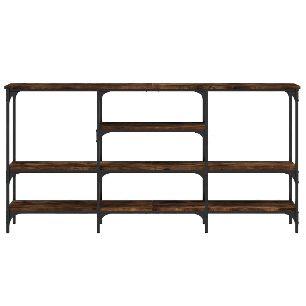 Console Table with Shelves Hallway Living Room Narrow Engineered Wood