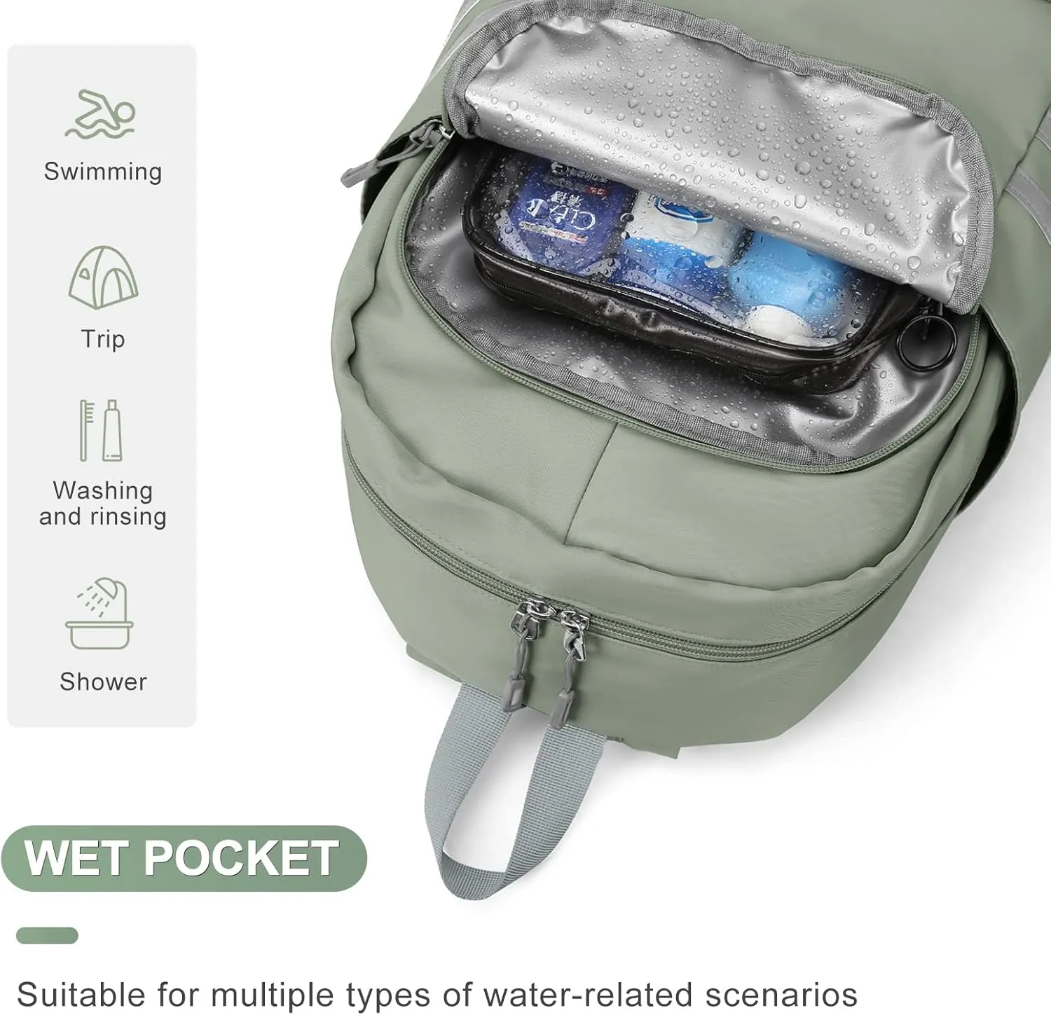 Coofay Gym Backpack for Women - Waterproof, Lightweight, Large Travel Sports Gym Bag with Shoe Compartment
