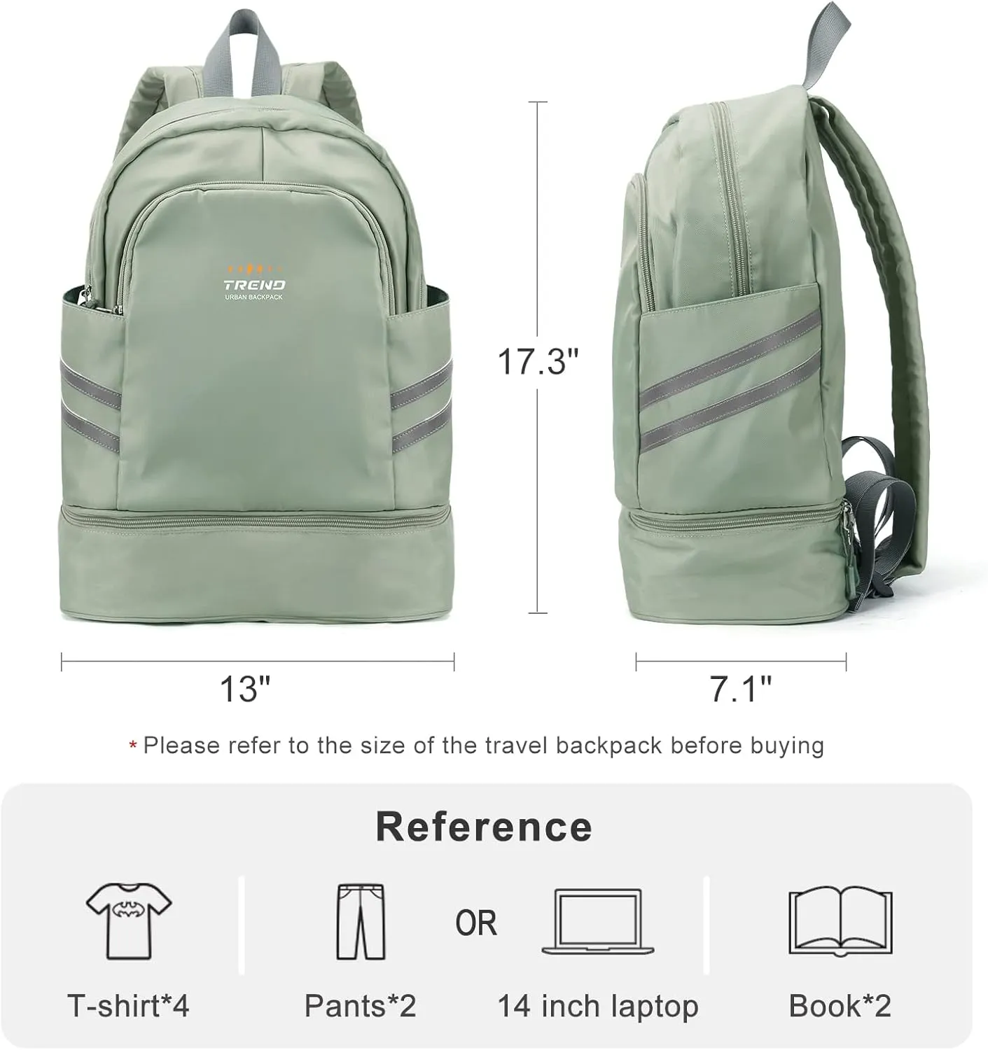 Coofay Gym Backpack for Women - Waterproof, Lightweight, Large Travel Sports Gym Bag with Shoe Compartment