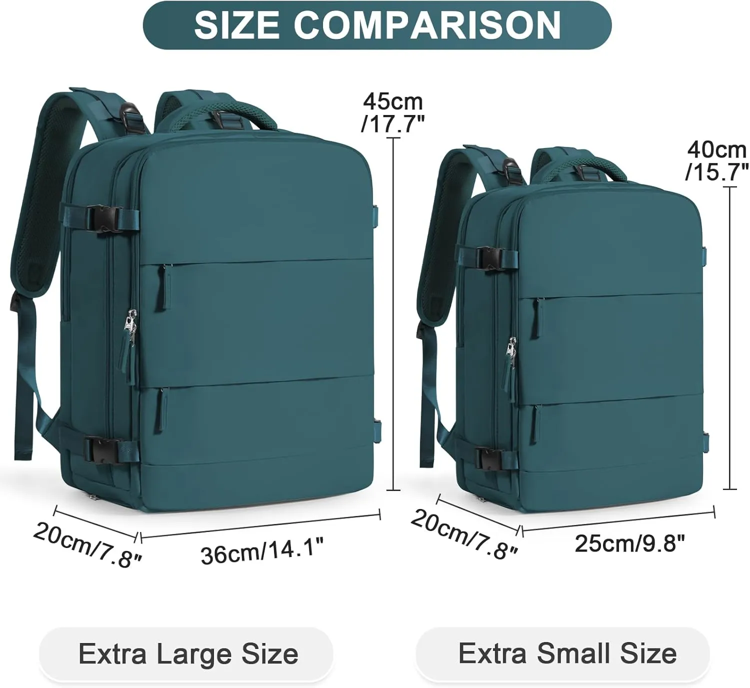 coofay Large Travel Backpack Carry on Flight Approved Mochila De Viaje Carry on Backpack for Airplanes Spirit Airlines Personal Item Bag 18x14x8 Inches Travel Bag Traveling Backpack for Women Men