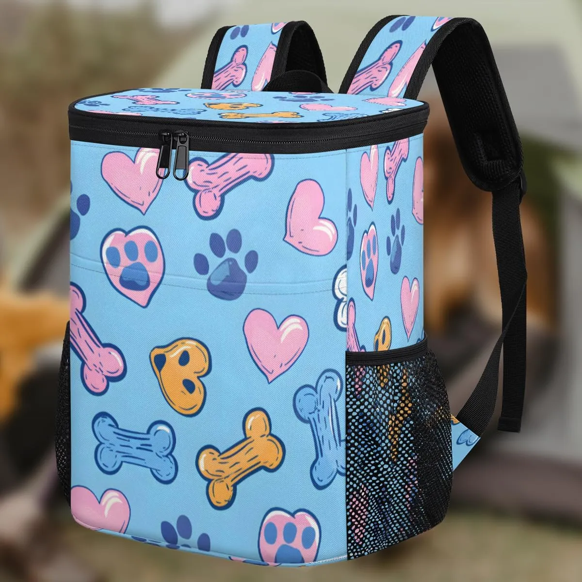Cooler Backpack Insulated Cute Dinosaur Theme Lightweight Travel Cooler Lunch Backpack Drink Beverage Beer Bag