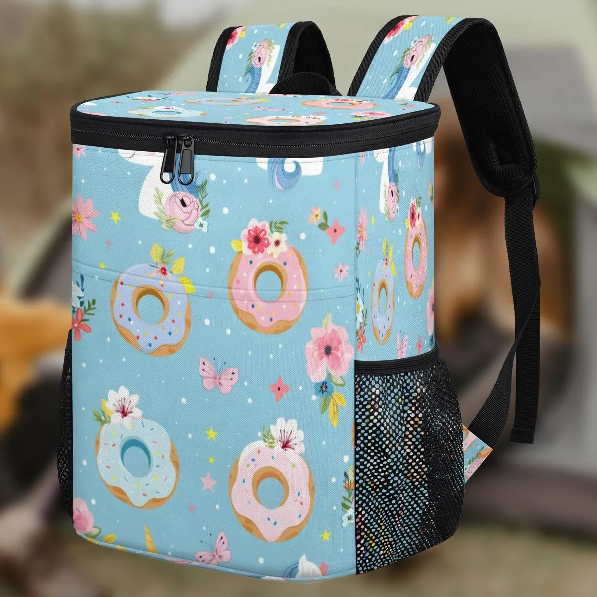 Cooler Backpack Insulated Cute Dinosaur Theme Lightweight Travel Cooler Lunch Backpack Drink Beverage Beer Bag