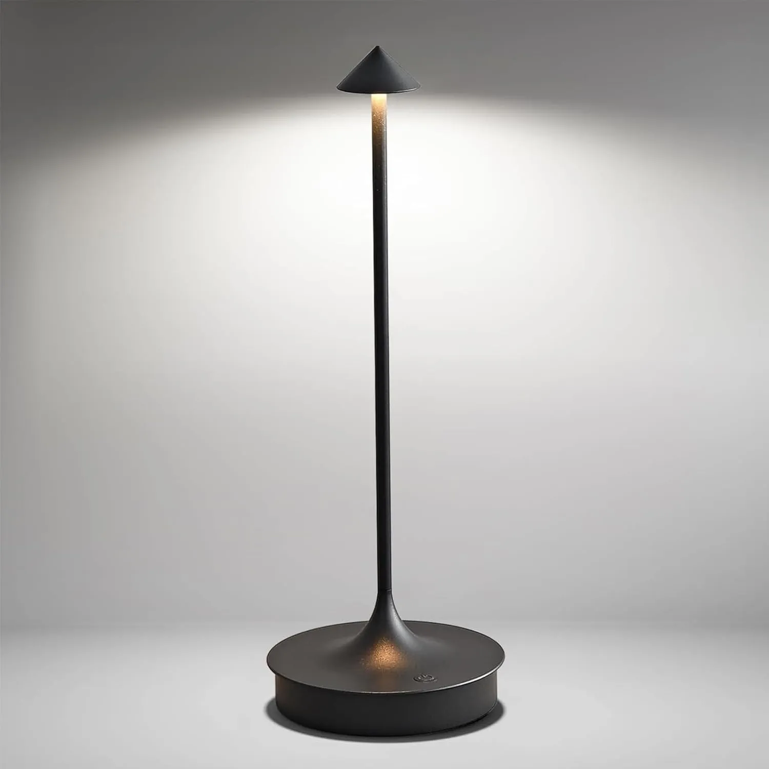 Cordless Table Lamp Rechargeable LED Battery Operated 4000mAh Table Lamp Touch Dimmable Lamp Outdoor Waterproof Portable Wireless Table Light for Dining Restaurant Bar Indoor/Outdoor Use (Black-1PC)