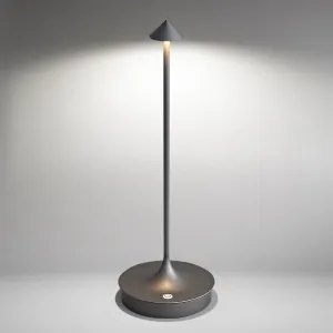 Cordless Table Lamp Rechargeable LED Battery Operated 4000mAh Table Lamp Touch Dimmable Lamp Outdoor Waterproof Portable Wireless Table Light for Dining Restaurant Bar Indoor/Outdoor Use (Grey-1PC)