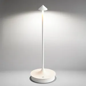 Cordless Table Lamp Rechargeable LED Battery Operated 4000mAh Table Lamp Touch Dimmable Lamp Outdoor Waterproof Portable Wireless Table Light for Dining Restaurant Bar Indoor/Outdoor Use (White-1PC)