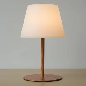 Cordless Table Lamp Rechargeable, Outdoor Battery Operated Table Lamp Waterproof, Portable Touch Dimmable Night Light, Height Adjustable, for Home/Bedroom/Patio/Restaurant (Wood)