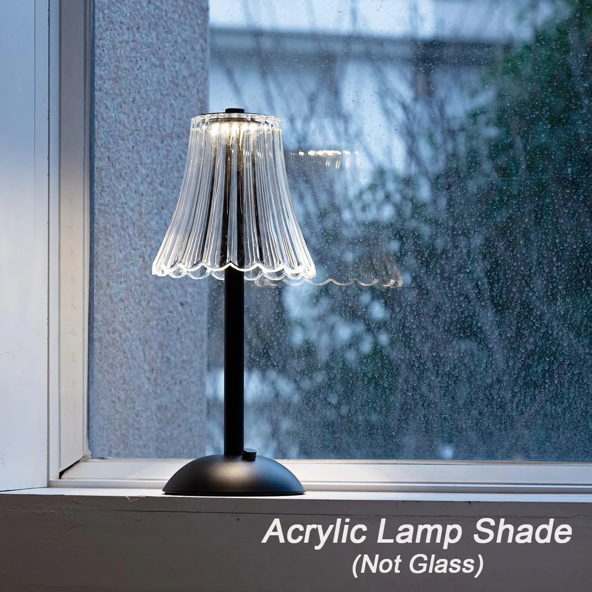 Cordless Table Lamps for Home,Table,Dining Room, Gold Rechargeable Lamps, USB Charge 12'' Tall LED Brass Portable Outdoor Indoor Table Lamp with Built-in Dimmer (Black-White)