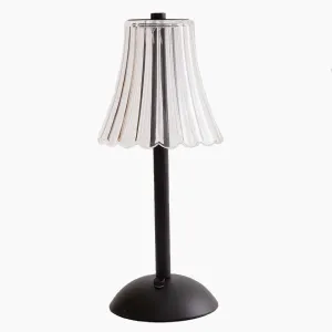 Cordless Table Lamps for Home,Table,Dining Room, Gold Rechargeable Lamps, USB Charge 12'' Tall LED Brass Portable Outdoor Indoor Table Lamp with Built-in Dimmer (Black-White)