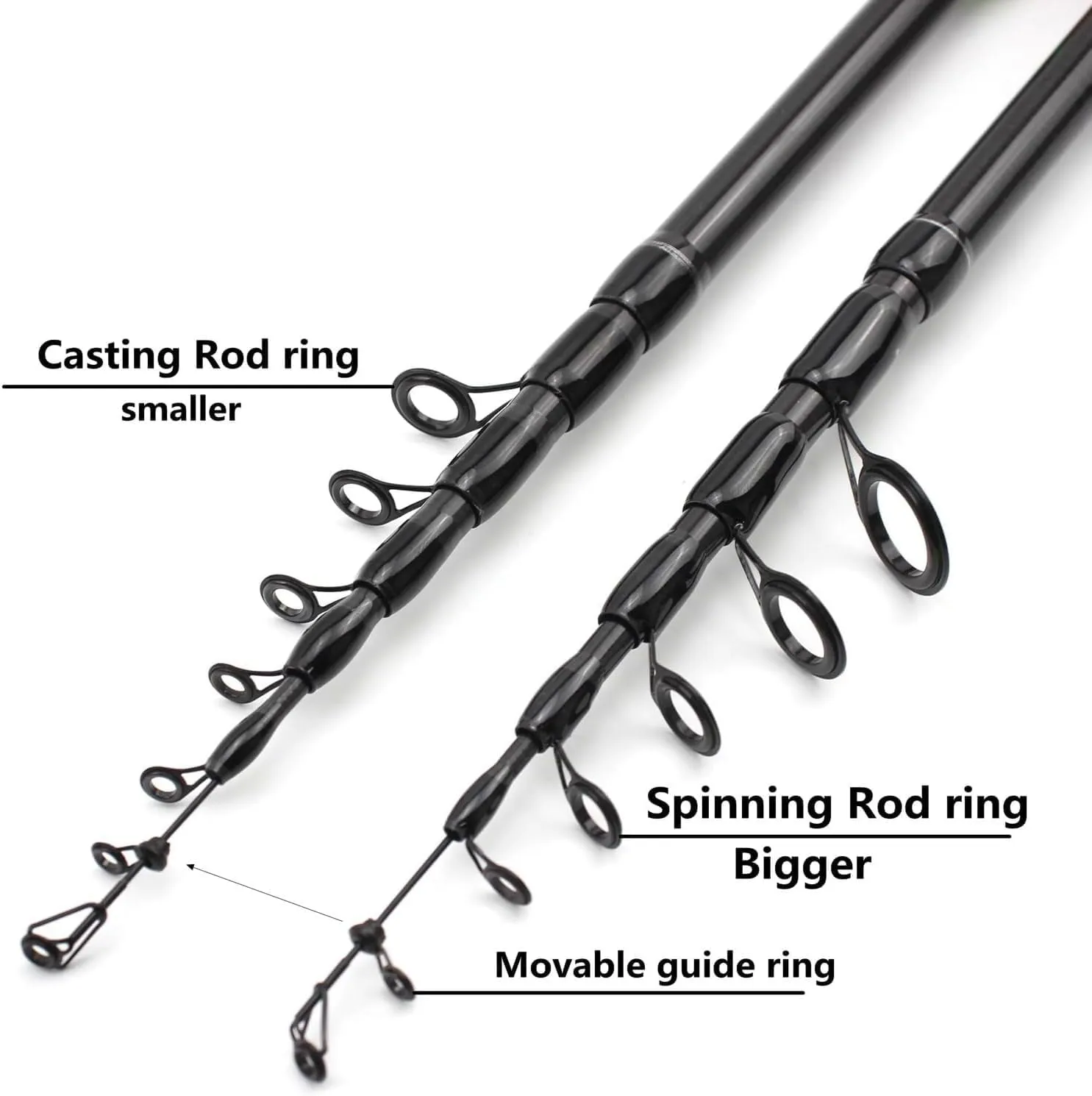 Cork Handle Super Hard Carbon Fiber Telescopic Fishing Rod Sea Saltwater Portable Spinning Pole