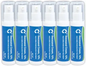 Cosette Cold Sore/Fever Blister Treatment for Face or Lips with Docosanol Cream, 10% - Treatment Cream for Cold Sore/Fever Blister - 0.07 oz Pump Bottle (6)