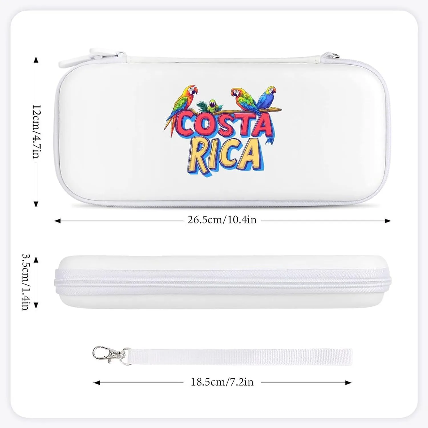 Costa Ricas Parrot Bird Compatible with Switch Carrying Case Hard Travel Game Bag Pouch with 15 Games Accessories