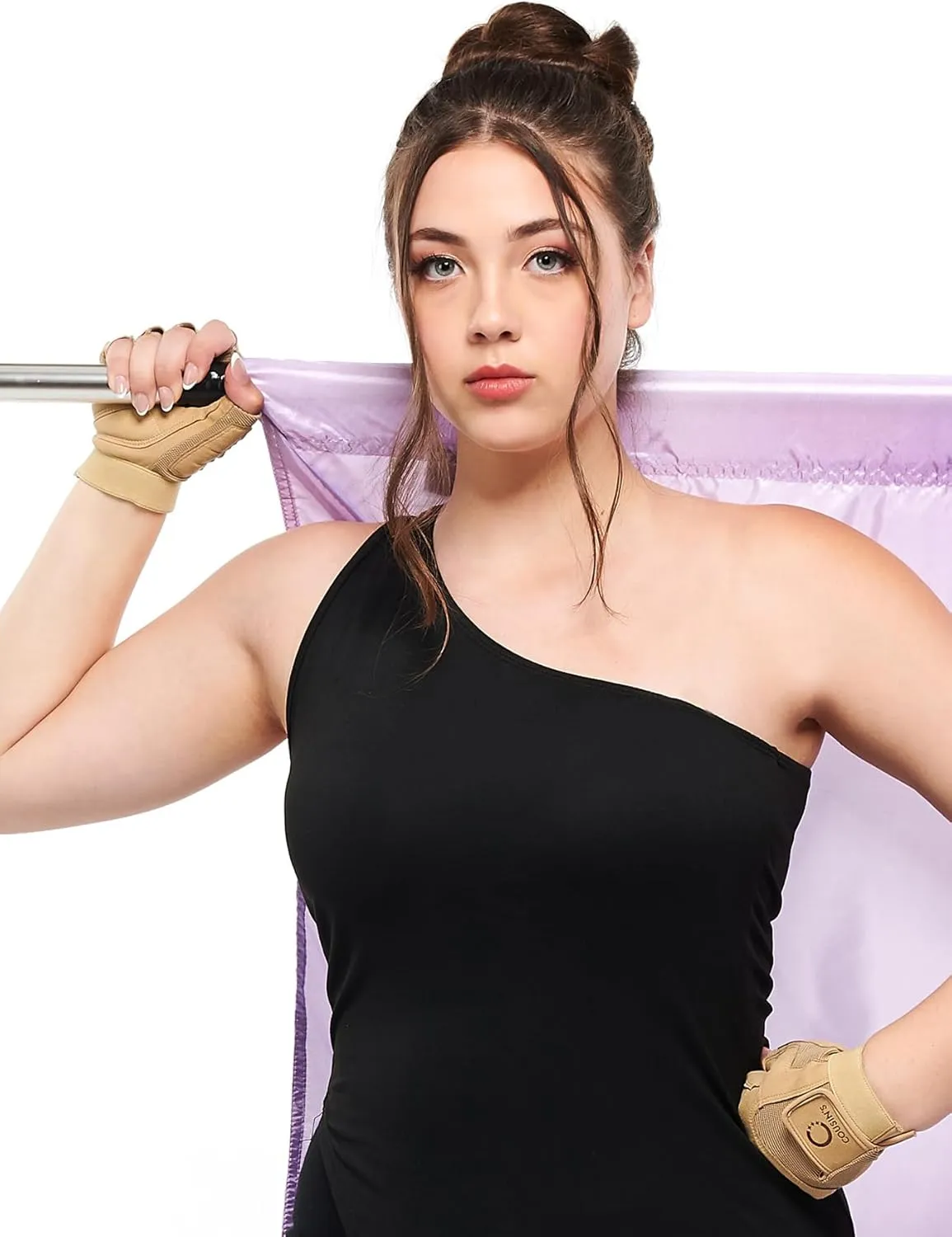 Cousin's Concert Attire Color Guard Gloves for Color Guard Flag and Pole, Durable Fingerless Colorguard Gloves