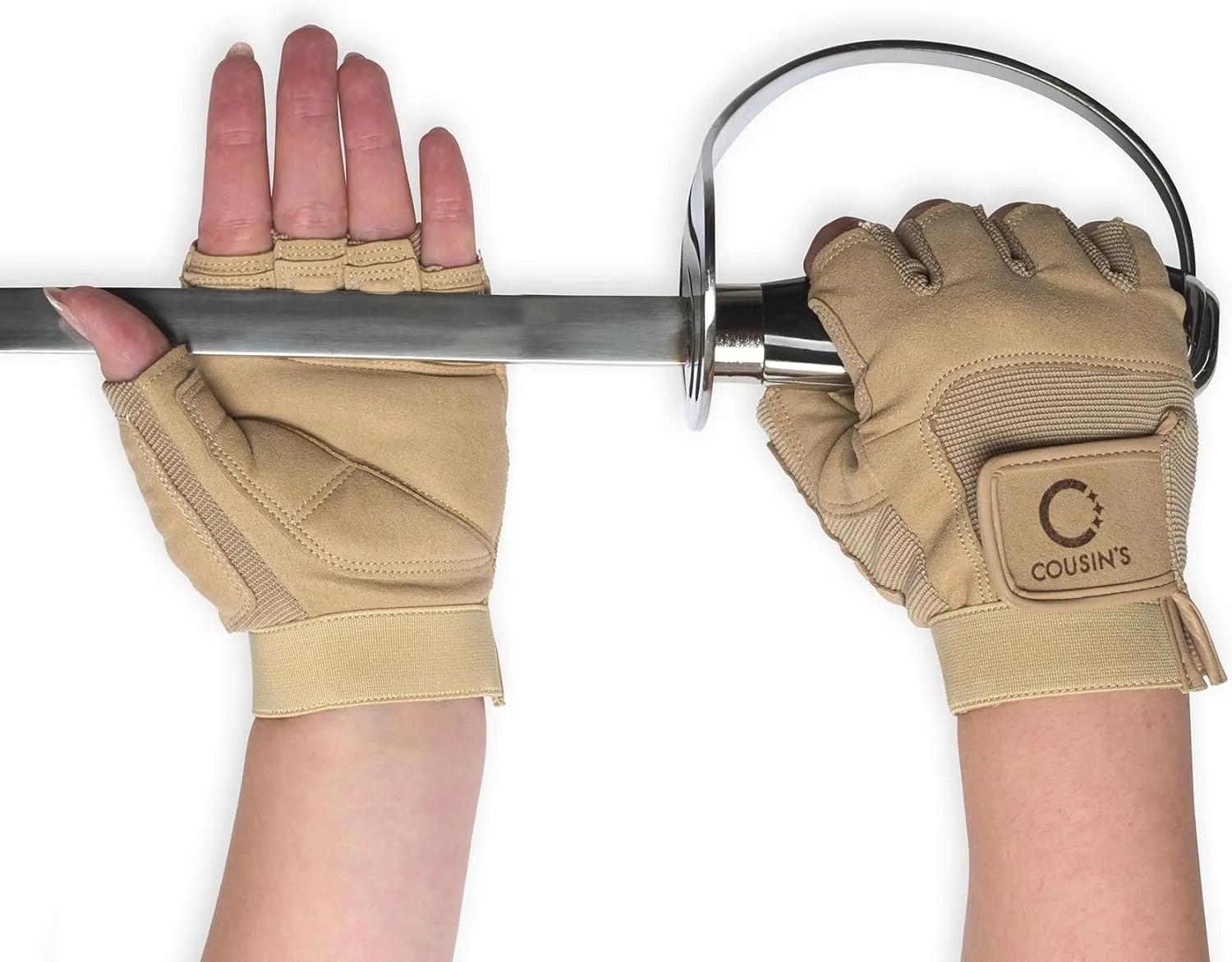 Cousin's Concert Attire Color Guard Gloves for Color Guard Flag and Pole, Durable Fingerless Colorguard Gloves