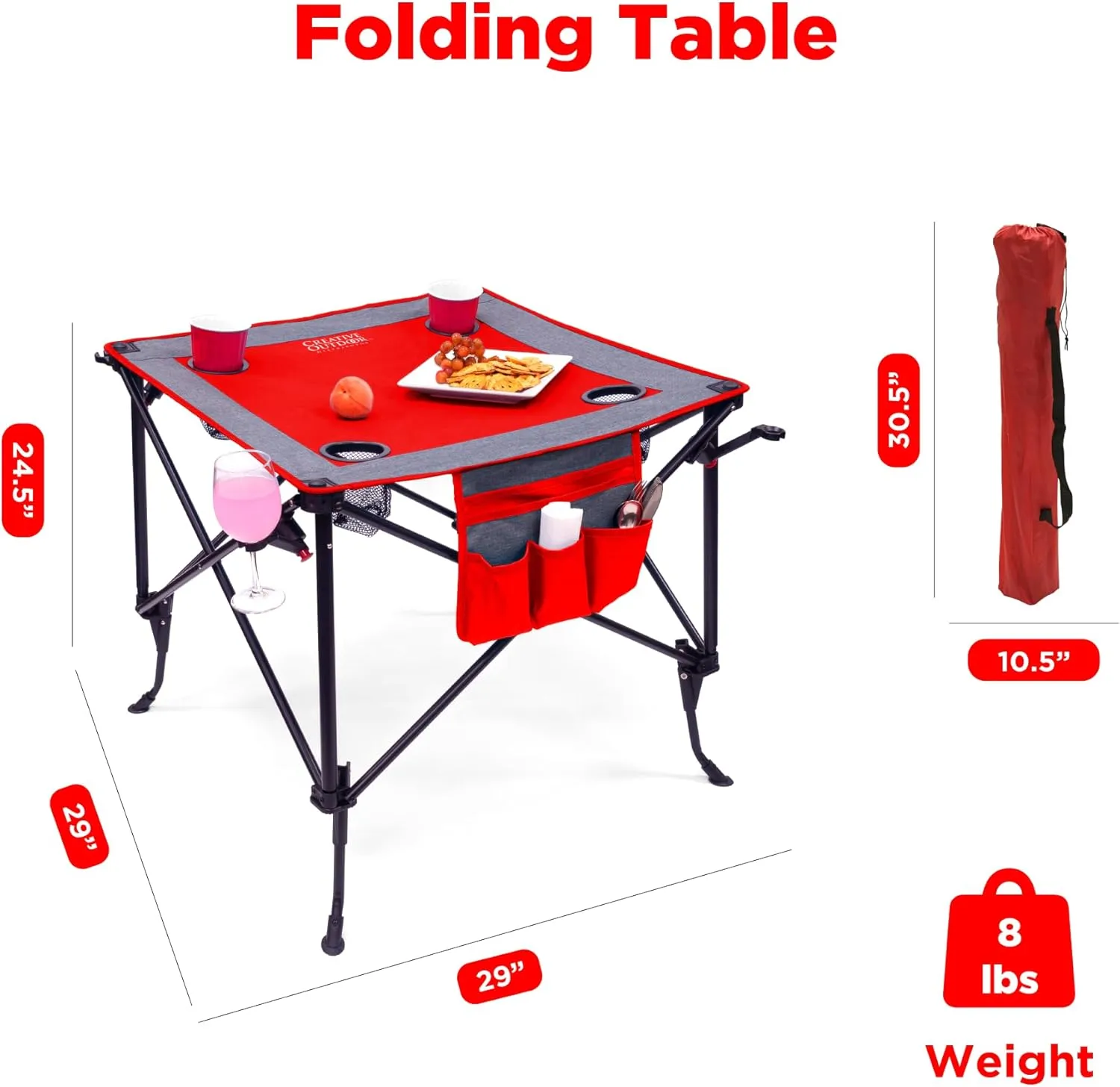 Creative Outdoor Folding Wine Table | Portable | Camping Beach Picnic & Patio