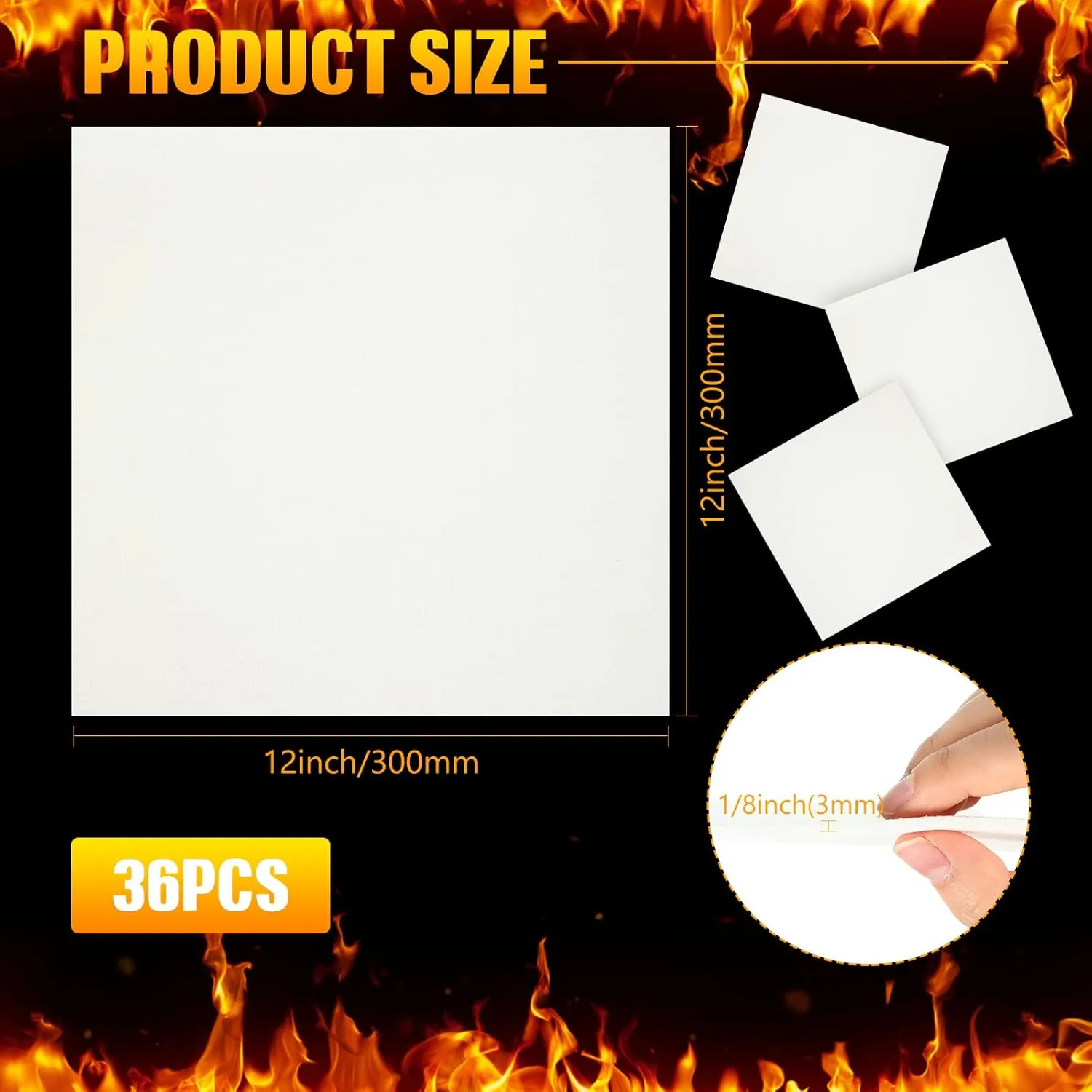 Ctosree 36 Pcs Ceramic Fiber Paper Insulation Gasket or Liner for Kiln White High Temperature Kiln Paper Microwave Ceramic Paper for Stove Fireplace Glass Fusing Jewelry Making (12 x 12 x 1/8 Inch)