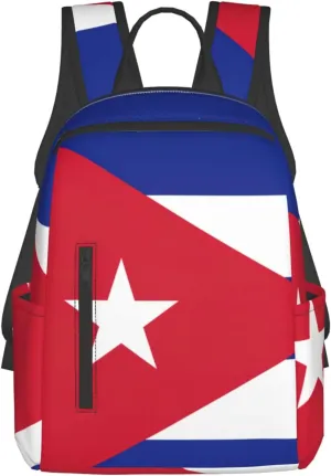 Cuban Flag Lightweight Outdoor Backpack Functional Bag For Travel Work And Hiking Backpack For Men