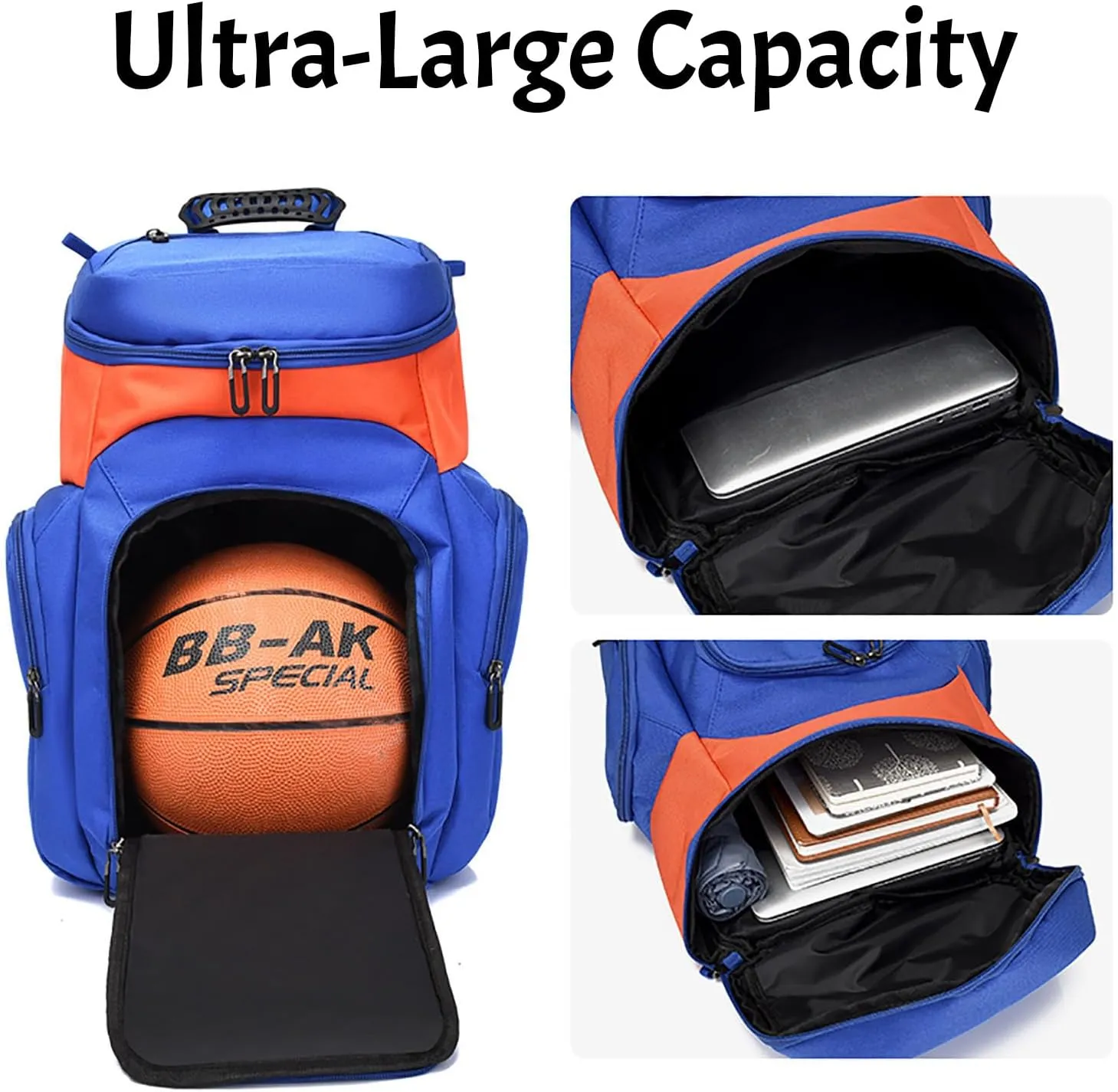 Custom Basketball Bag for Boys - Waterproof Backpack with Adjustable Straps, Personalized Name & Logo for Sports, Gym,Travel (Purple yellow)
