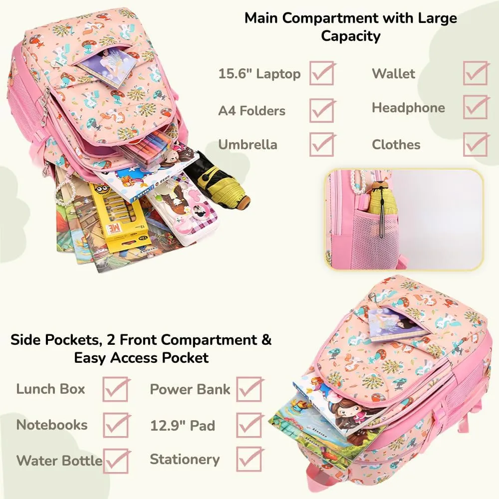 Cute Backpack Large Capacity Ergonomic Support Collar Block Women Lightweight Aesthetic Casual Daypack Korean Trends (Navy)