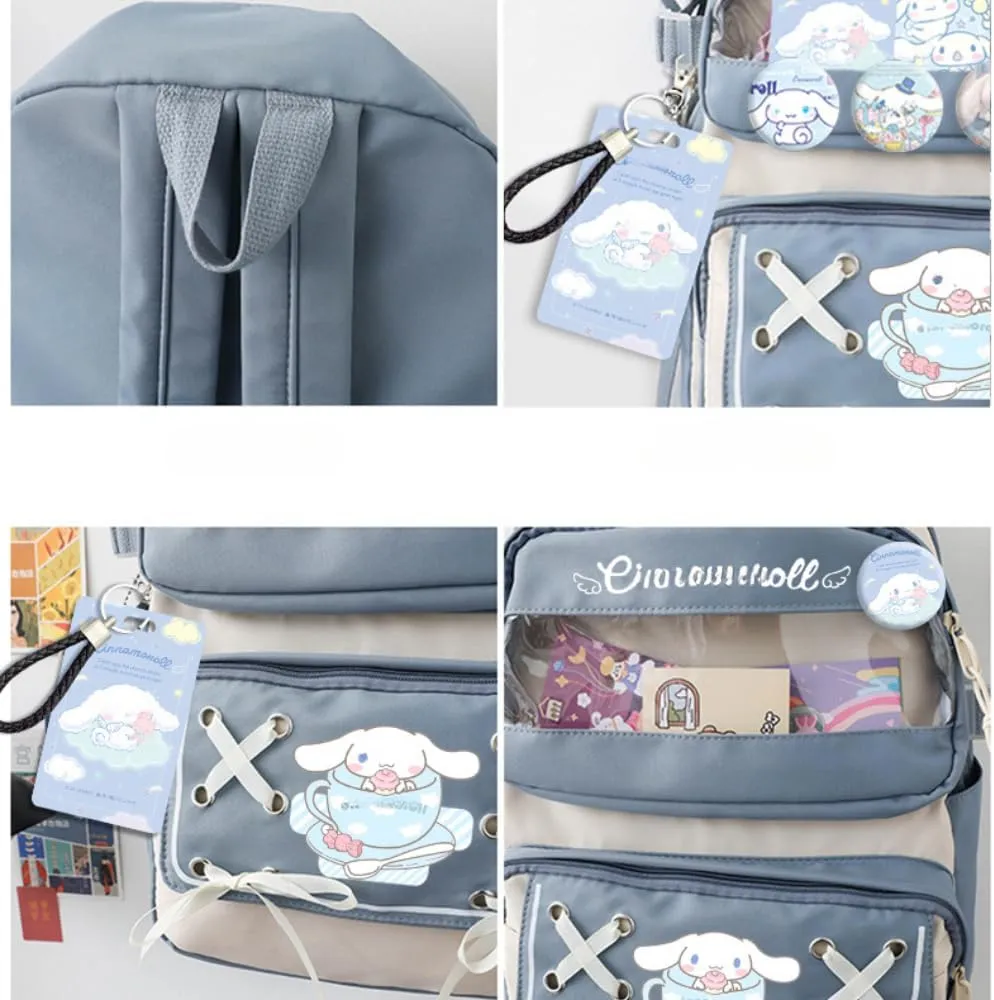 Cute Cool Backpack for Teens Girls, Ita Bag Kawaii Backpack with Kawaii Pins Accessories for Christmas Gifts (Blue)…
