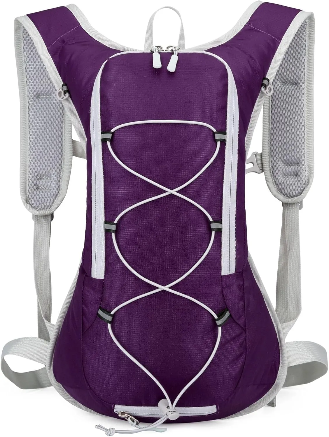 Cycling backpack, outdoor, waterproof backpack, running, trail running, hiking, travel, rock climbing, cycling water bag (purple)