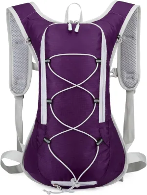 Cycling backpack, outdoor, waterproof backpack, running, trail running, hiking, travel, rock climbing, cycling water bag (purple)