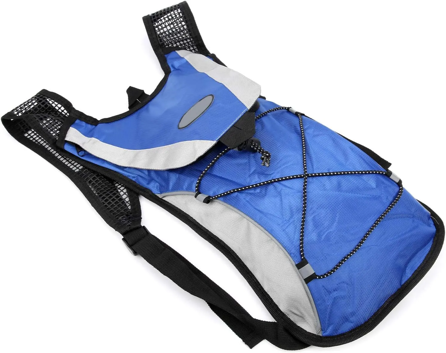 Cycling Backpack, Running Backpack Backpack 2L Blue Non Woven Fabric   Polyester Portable Sports Hydration Bag with Grid Design for Cycling Sports