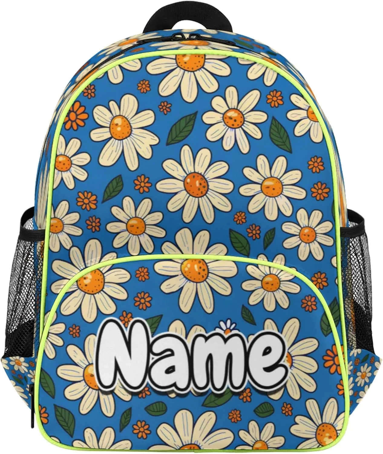 Daisy Custom Backpack with Name Cute Personalized Small Shoulder Bag Waterproof Travel Casual Backpack with Chest Strap 14.2in