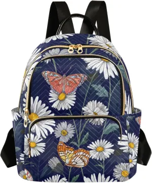 Daisy Flutter Mini Backpack Purse, Waterproof Mini Backpack for Women 8.5 L