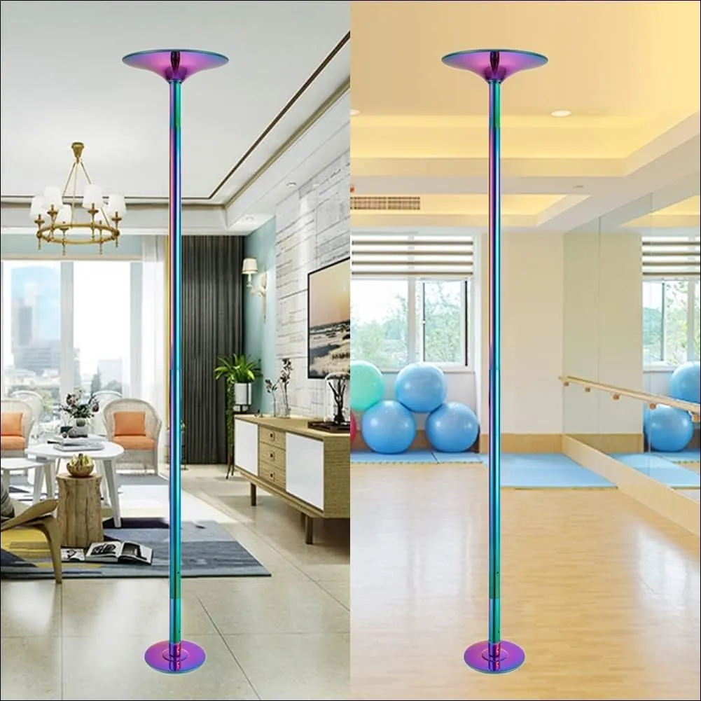 Dance Pole Professional Stripper Pole Spin and Static Dancing Pole for Home Apartment Club, Height Adjustable Stripper Pole with Extension, Loads 440lbs(‎372cm-380CM/12.2ft-12.5ft)