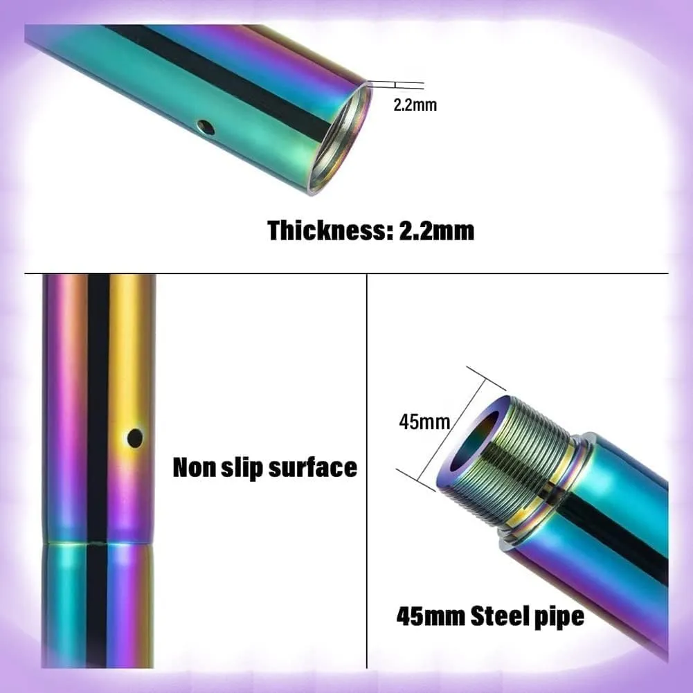 Dance Pole Professional Stripper Pole Spin and Static Dancing Pole for Home Apartment Club, Height Adjustable Stripper Pole with Extension, Loads 440lbs(‎372cm-380CM/12.2ft-12.5ft)