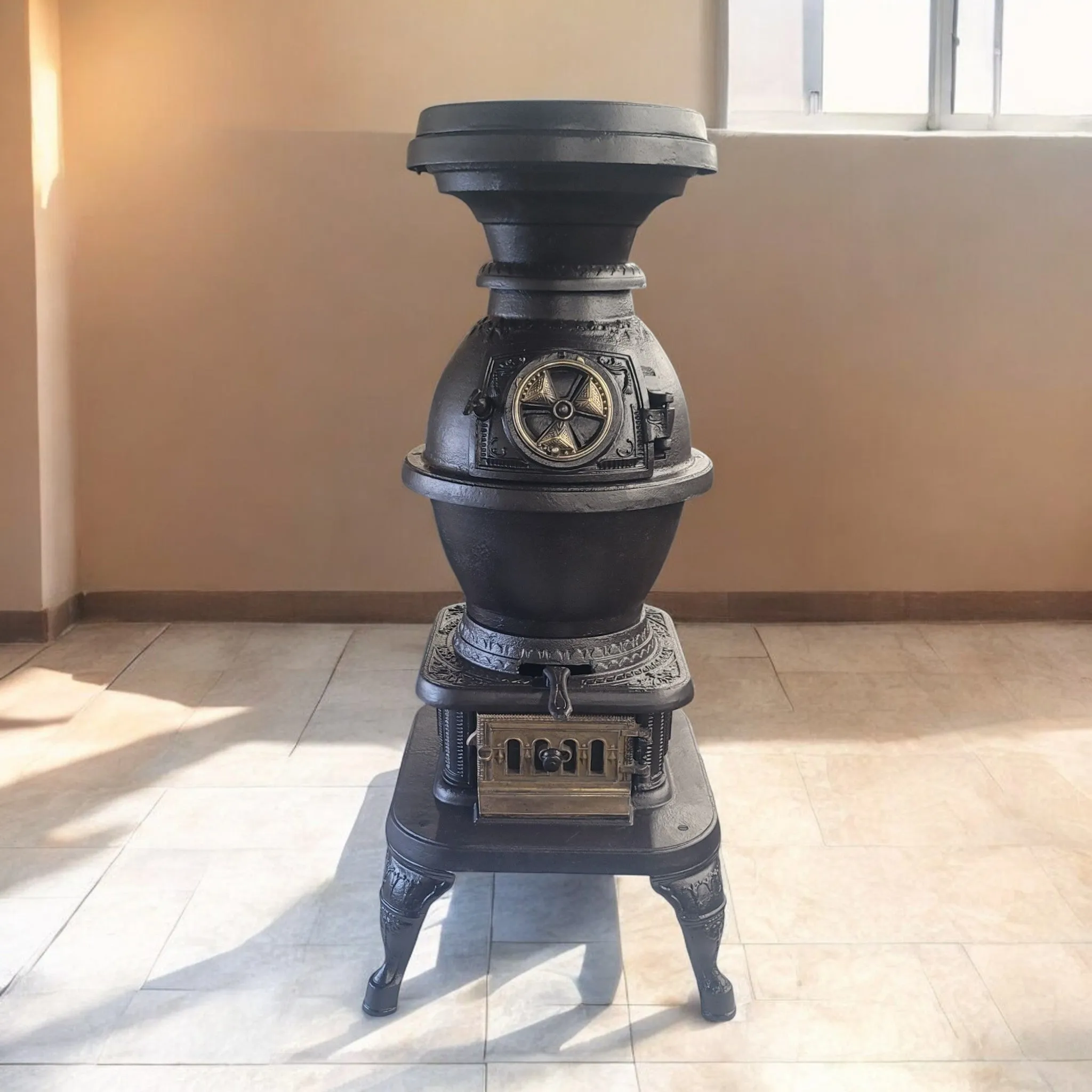 Danville Stove Works Pot Bellied Stove Cast Iron