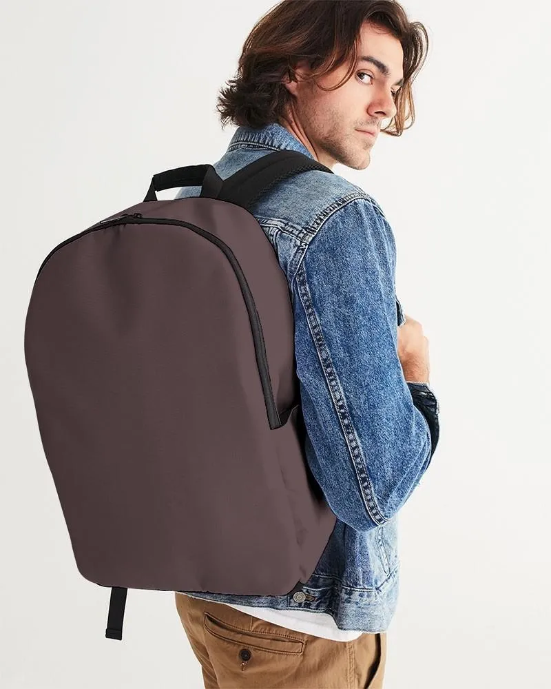Dark Pink Brown Waterproof Backpack | Dark Pale Pastel Pink Brown | C0M30Y15K80