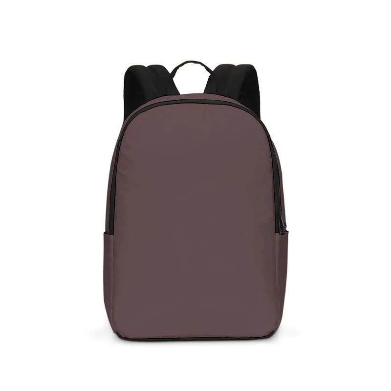Dark Pink Brown Waterproof Backpack | Dark Pale Pastel Pink Brown | C0M30Y15K80