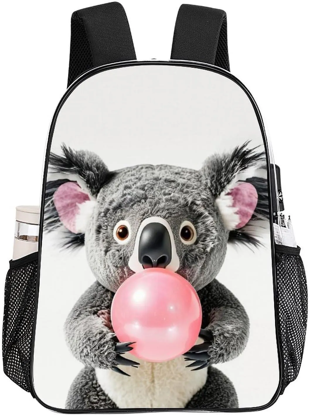 Daypack Backpack Anti-Theft Multipurpose Large Capacity Carry On Bag - Bubble Gum Cute Funny Koala Traveling & Camping Backpack Transparent Bag