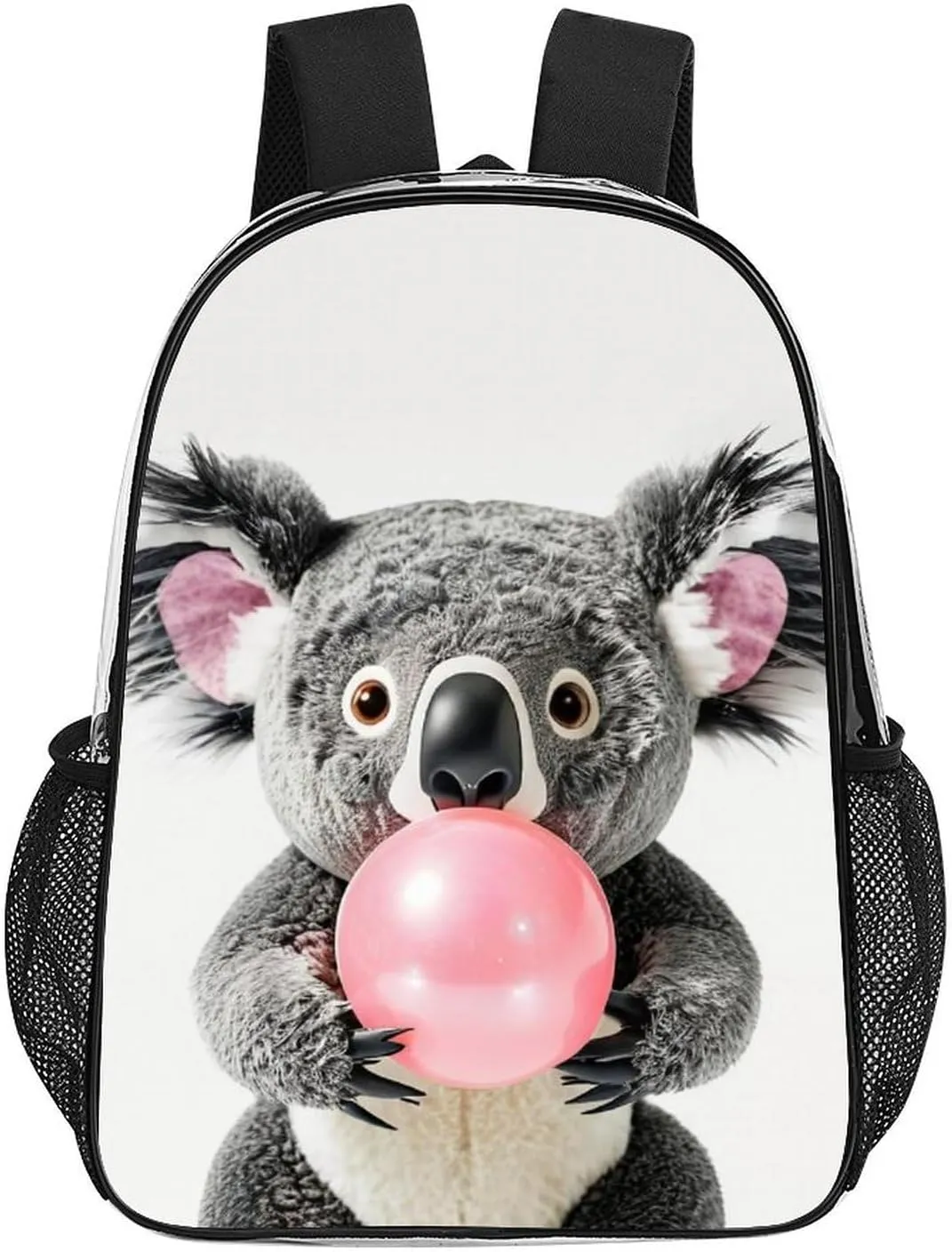 Daypack Backpack Anti-Theft Multipurpose Large Capacity Carry On Bag - Bubble Gum Cute Funny Koala Traveling & Camping Backpack Transparent Bag