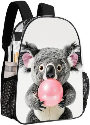Daypack Backpack Anti-Theft Multipurpose Large Capacity Carry On Bag - Bubble Gum Cute Funny Koala Traveling & Camping Backpack Transparent Bag