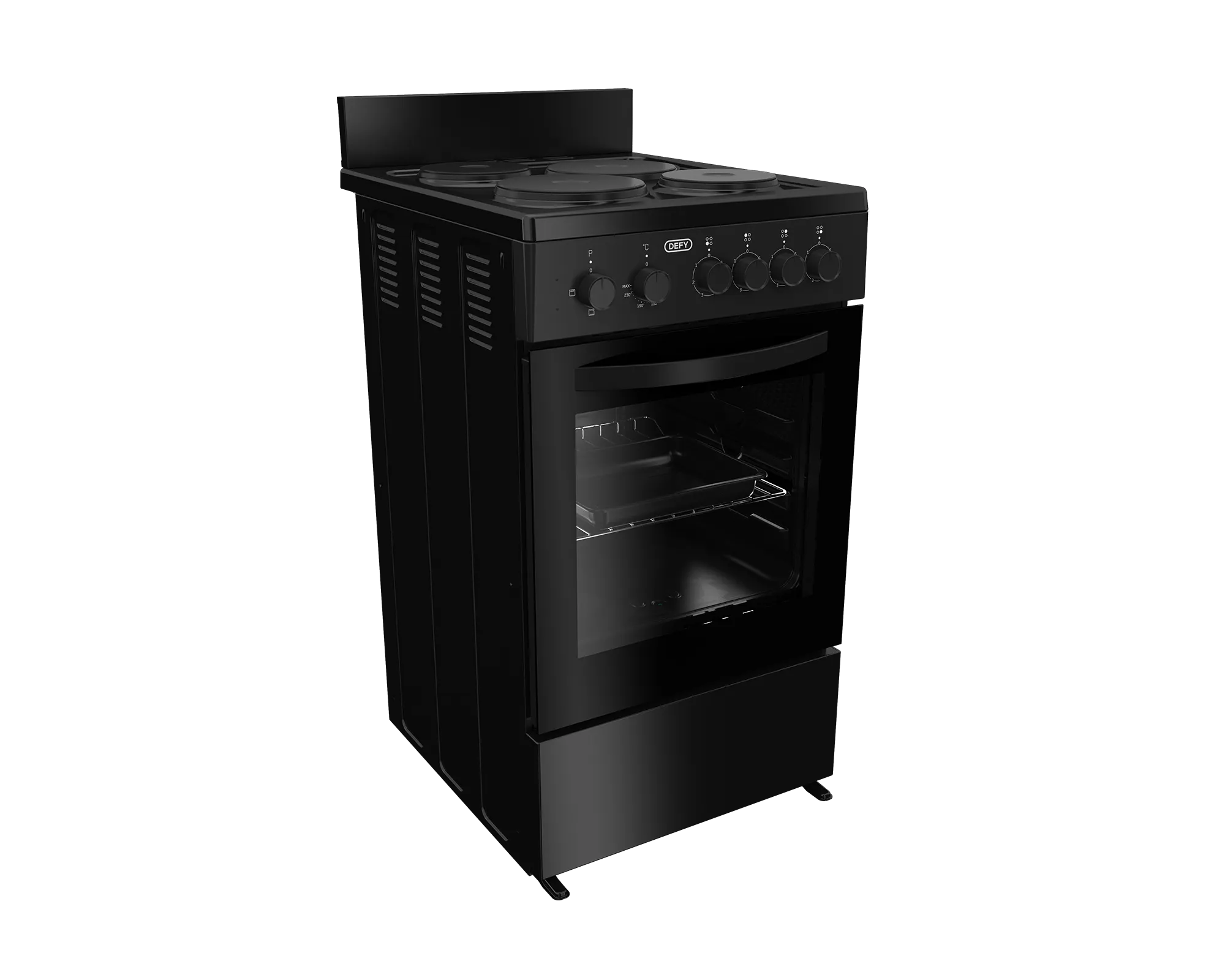 Defy 50cm Black 4 Plate Electric Stove DSS554