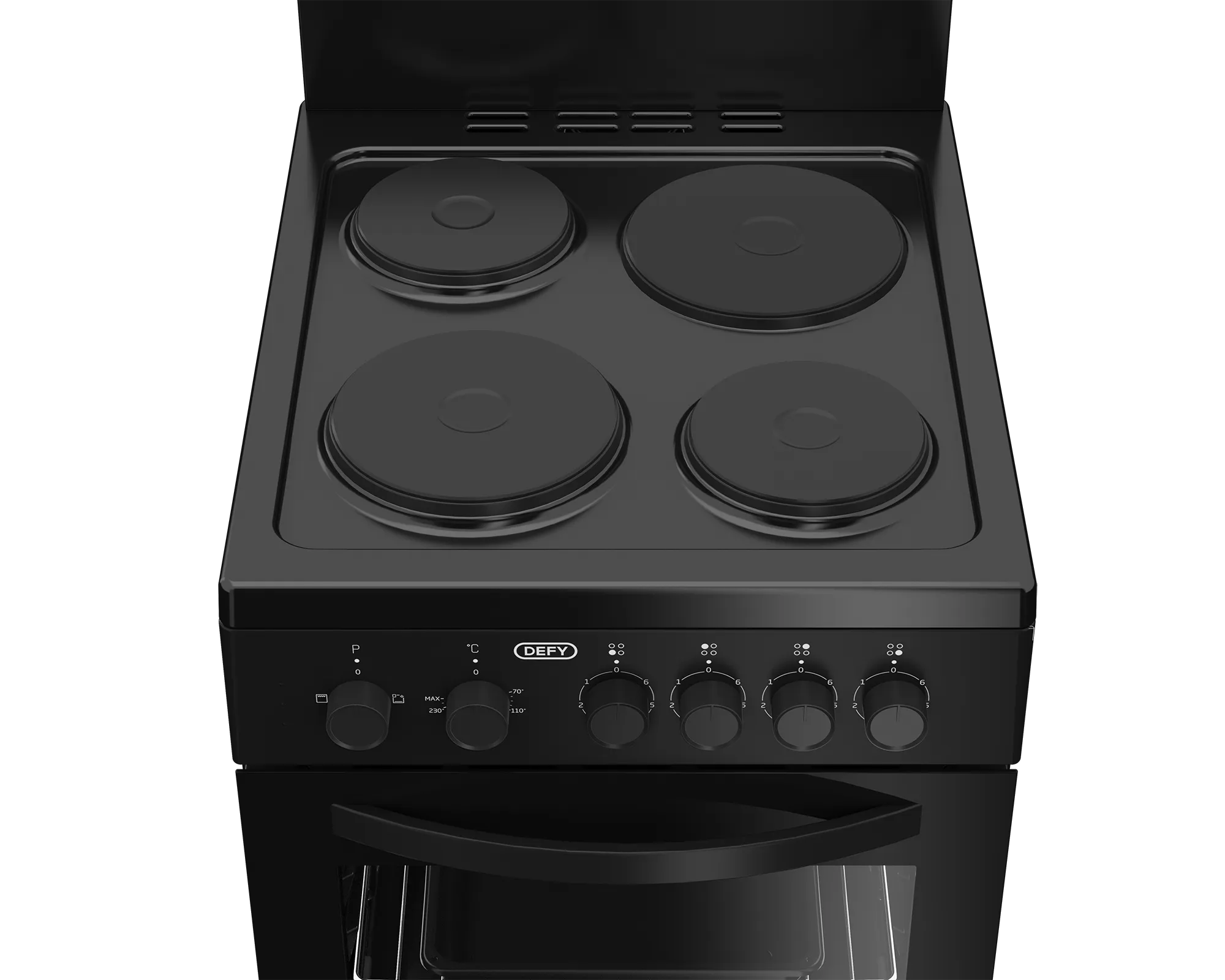 Defy 50cm Black 4 Plate Electric Stove DSS554