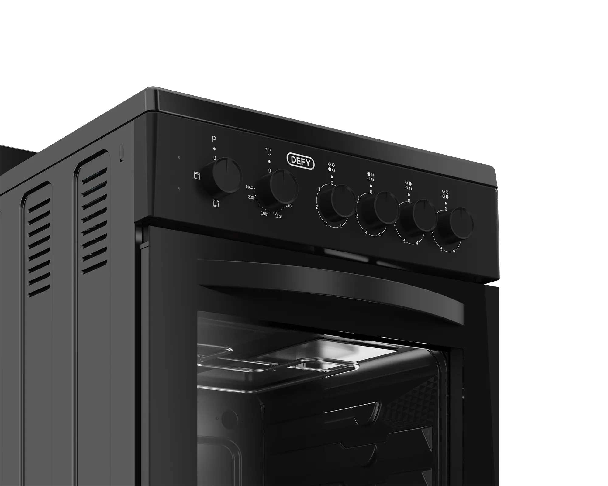 Defy 50cm Black 4 Plate Electric Stove DSS554