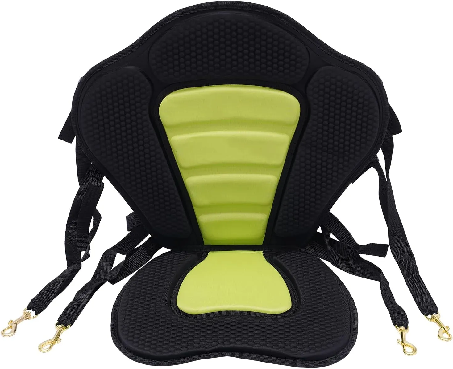 Deluxe Padded Kayak Seat, Fishing Boat Seat with Storage Bag, Detachable Backpack Bag Back Canoe Backrest Adjustable