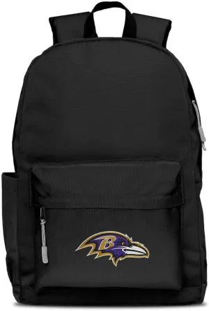 Denco Baltimore Ravens Lightweight 17” Campus Laptop Backpack - Ideal for the Gym, Work, Hiking, Travel, School, Weekends, and Commuting