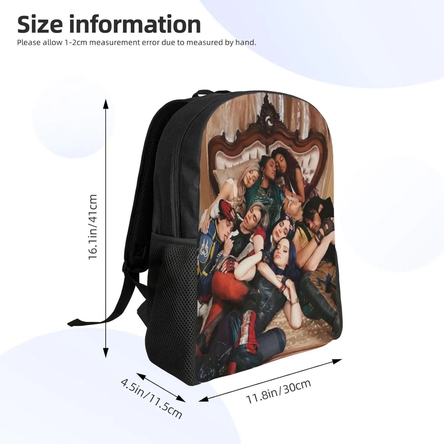 Desc-endants 3 Backpack, 17 inch casual large capacity cute travel sports backpack lightweight