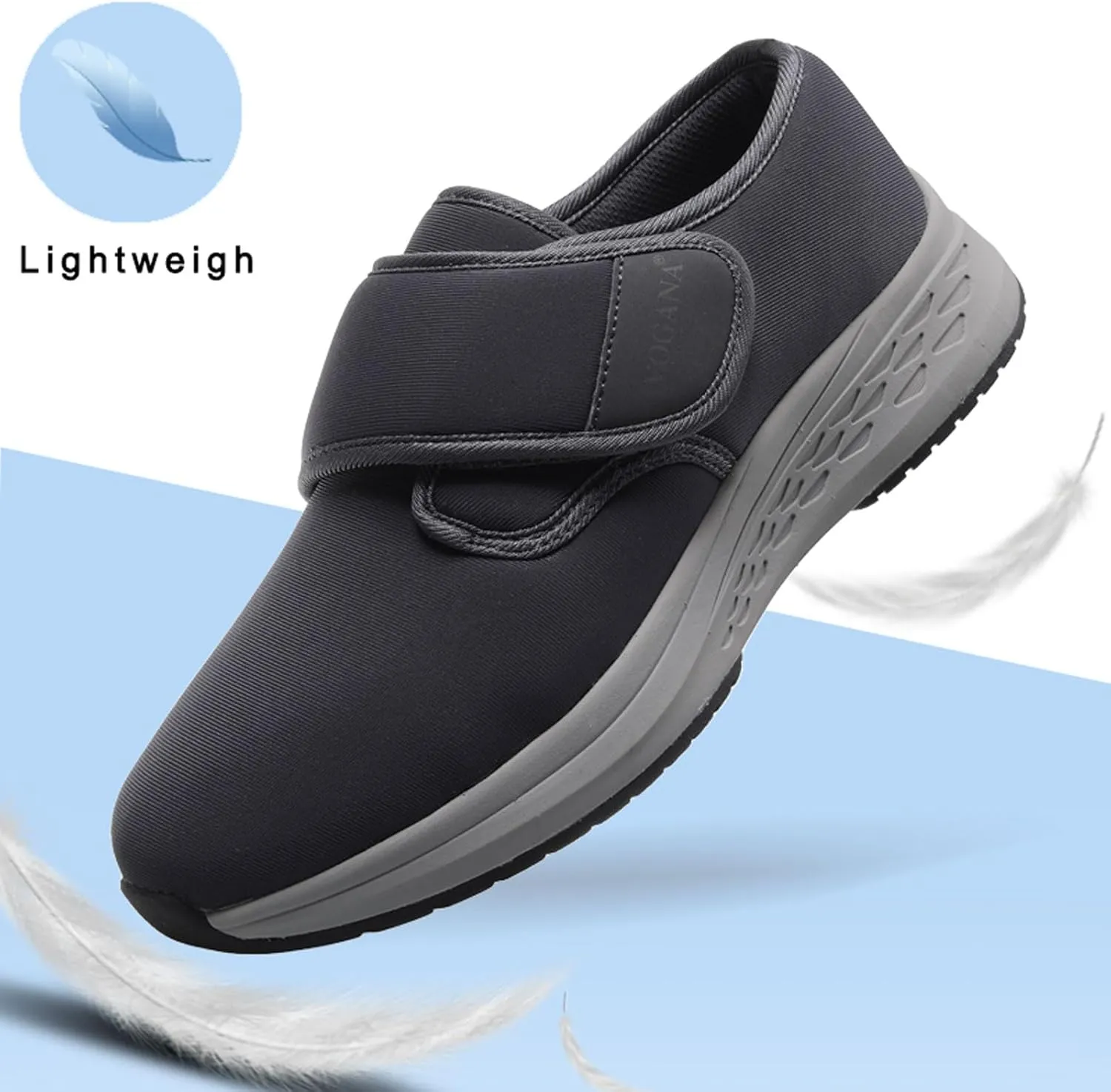 Diabetic Shoes for Men Adjustable Widch Orthopedic for Swollen Feet | Foot Pain Relief