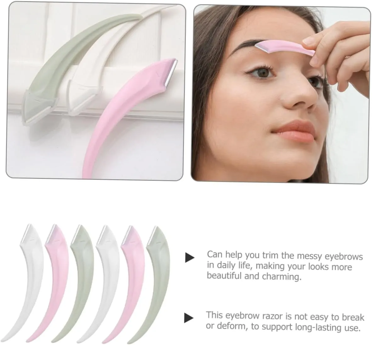 Didiseaon 2sets Face Razor Stainless Steel Eyebrow Trimmer Portable and Durable for Makeup 6pcs*2