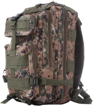 Digital Camouflage Small Backpack for Men Lightweight Rucksack Straps for Hiking Trekking Camping Travel Multiple Compartments for Easy Organization Versatile Outdoor Pack