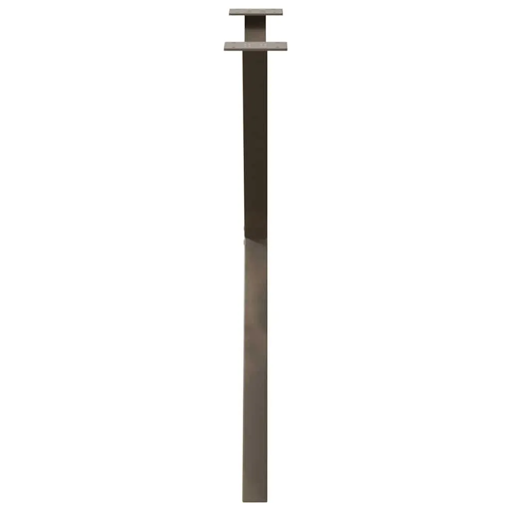 Dining Table Legs X-Shaped 2 pcs Natural Steel 80x(72-73) cm Steel